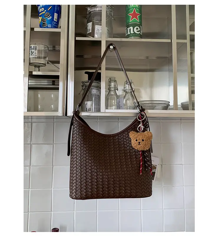 Women Crossbody Bag Brown Woven Leather 2025 — feature 27