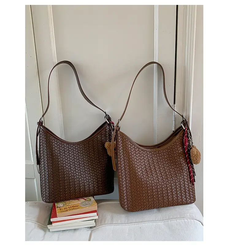 Women Crossbody Bag Brown Woven Leather 2025 — feature 30