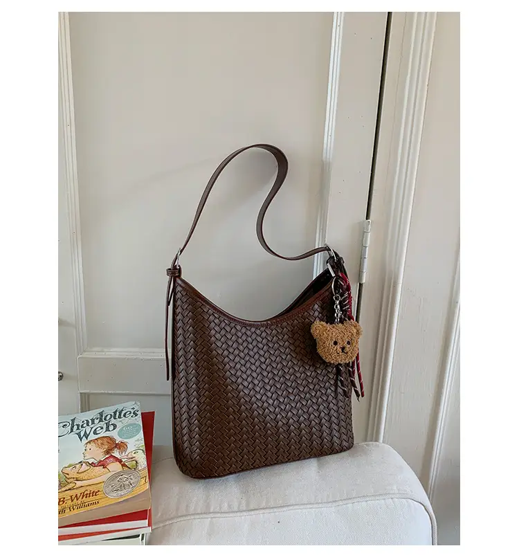 Women Crossbody Bag Brown Woven Leather 2025 — feature 31