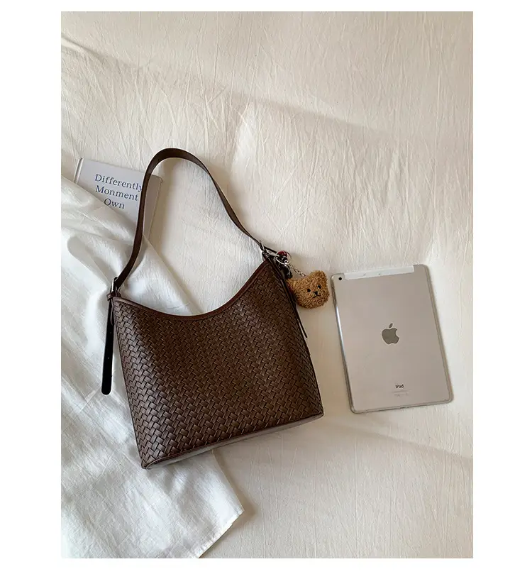 Women Crossbody Bag Brown Woven Leather 2025 — feature 33
