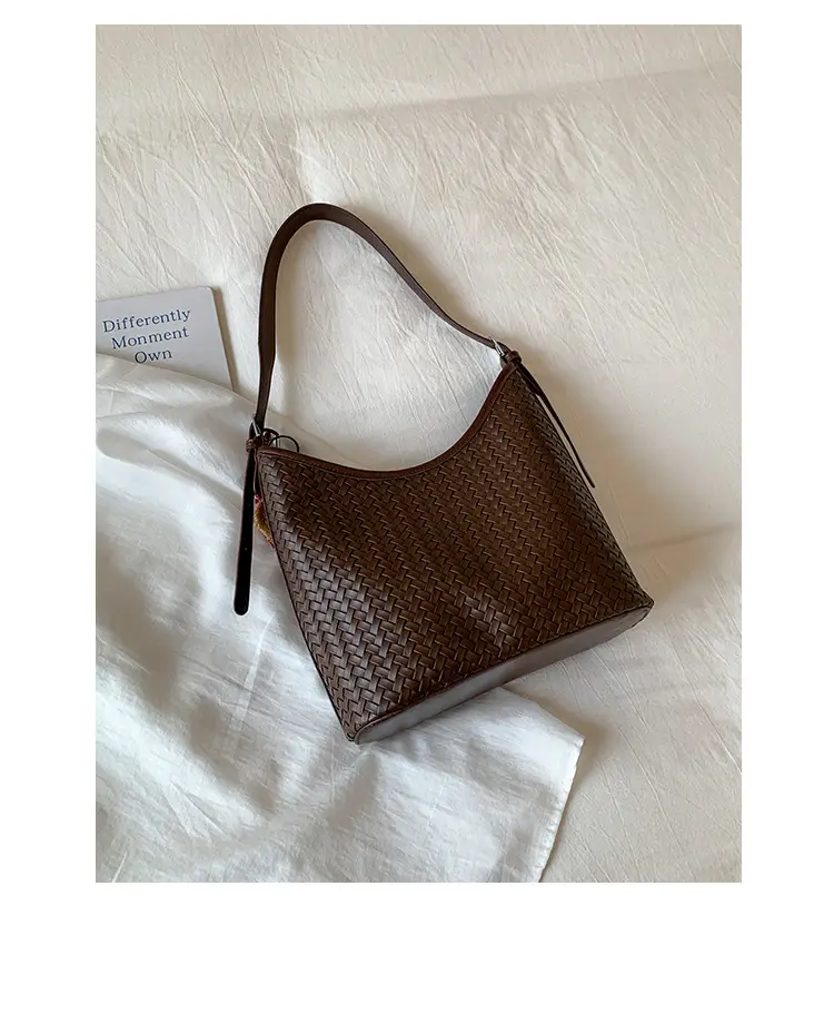 Women Crossbody Bag Brown Woven Leather 2025 — feature 34