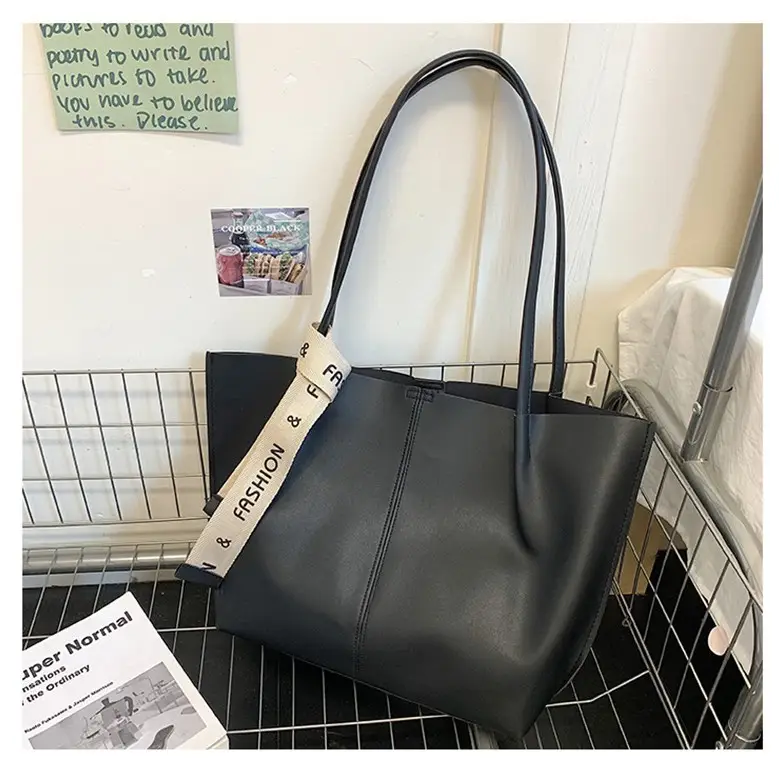 Brown Leather Tote Bag for Women Large Capacity - Image 5