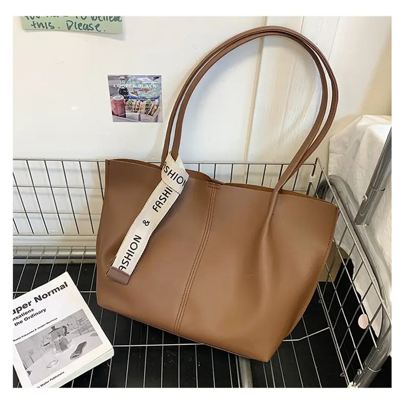 Brown Leather Tote Bag for Women Large Capacity — feature 11
