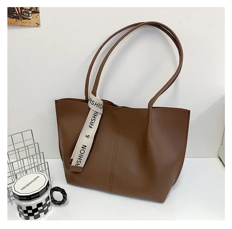 Brown Leather Tote Bag for Women Large Capacity — feature 17