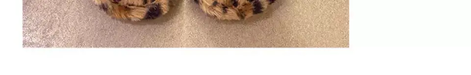 Cute Bow Bear Leopard Print Furry Slippers Women — feature 16
