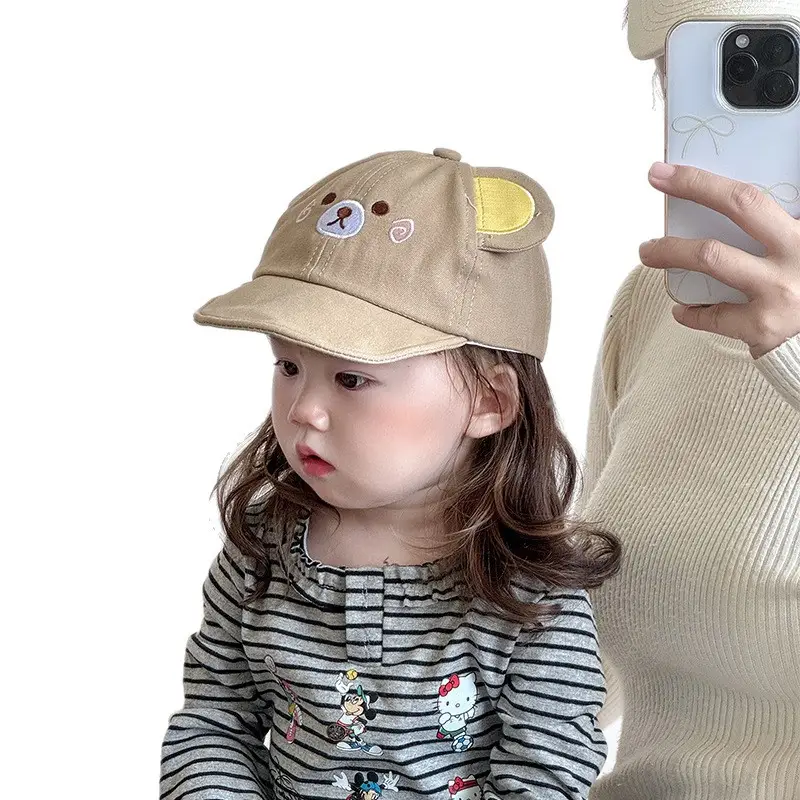 Cute Bear Beanie Cap for Baby Boys Girls Soft Brim Baseball - Image 9