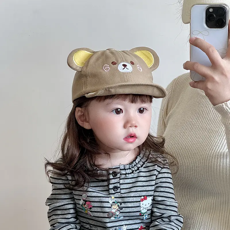 Cute Bear Beanie Cap for Baby Boys Girls Soft Brim Baseball — feature 1