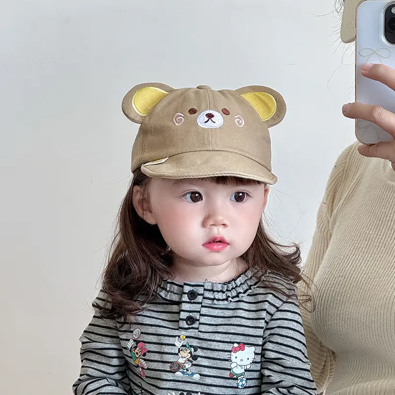 Cute Bear Beanie Cap for Baby Boys Girls Soft Brim Baseball — feature 2