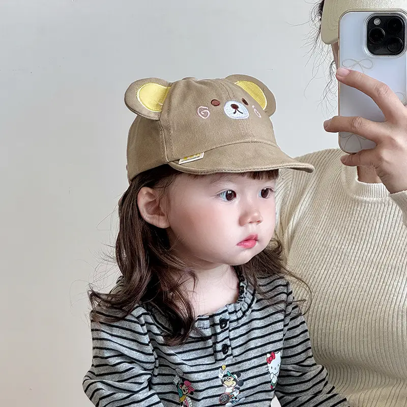 Cute Bear Beanie Cap for Baby Boys Girls Soft Brim Baseball — feature 4