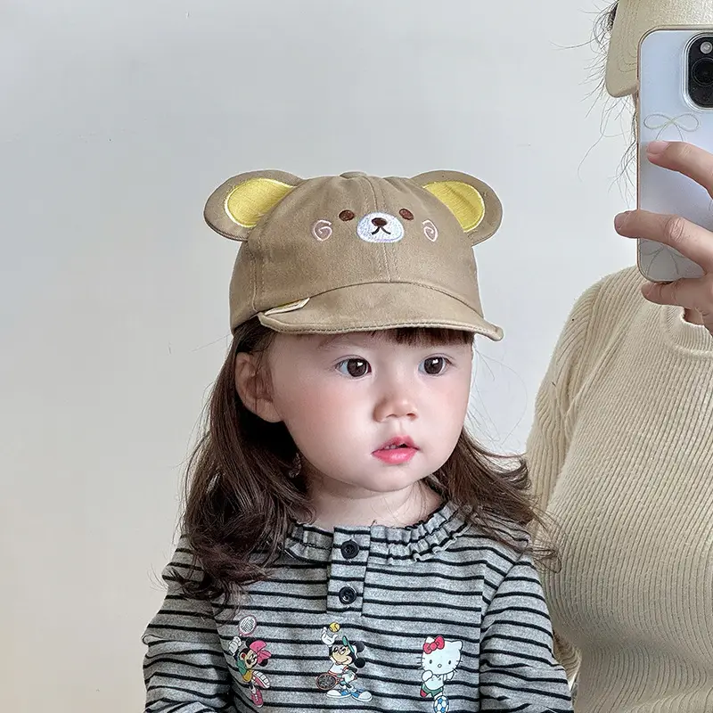 Cute Bear Beanie Cap for Baby Boys Girls Soft Brim Baseball — feature 6