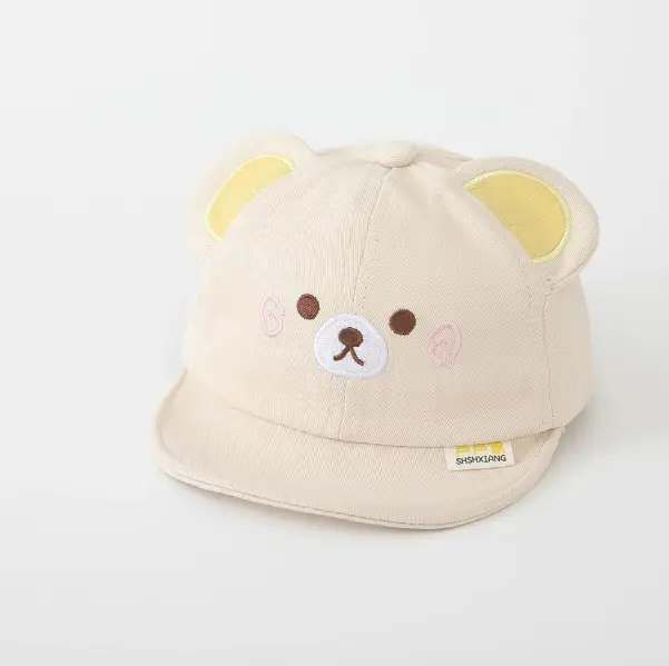 Cute Bear Beanie Cap for Baby Boys Girls Soft Brim Baseball - Image 2