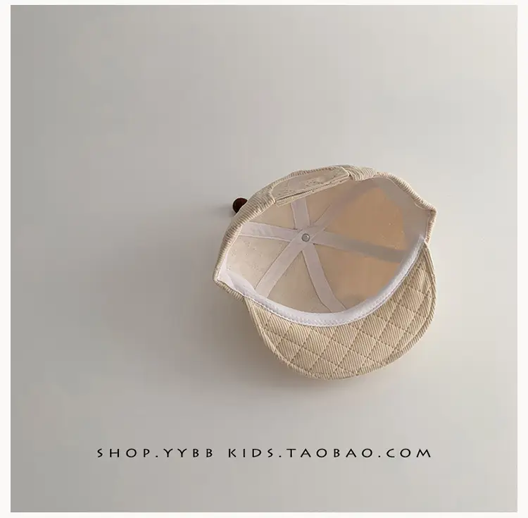Cute Cartoon Baby Hats Brown Beige Windproof Corduroy — feature 6
