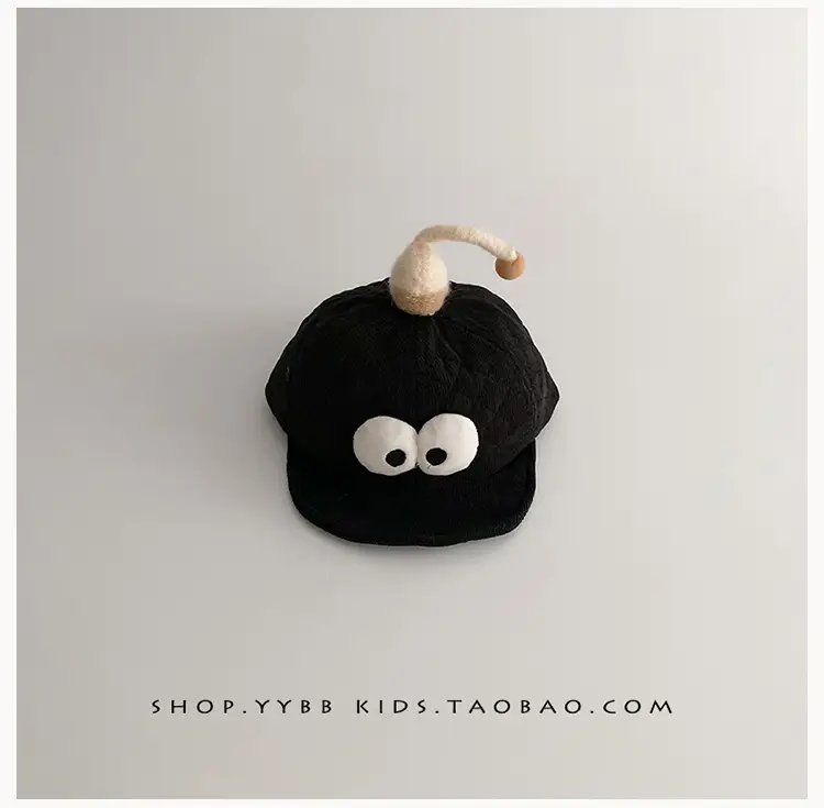 Cute Cartoon Baby Hats Brown Beige Windproof Corduroy — feature 9