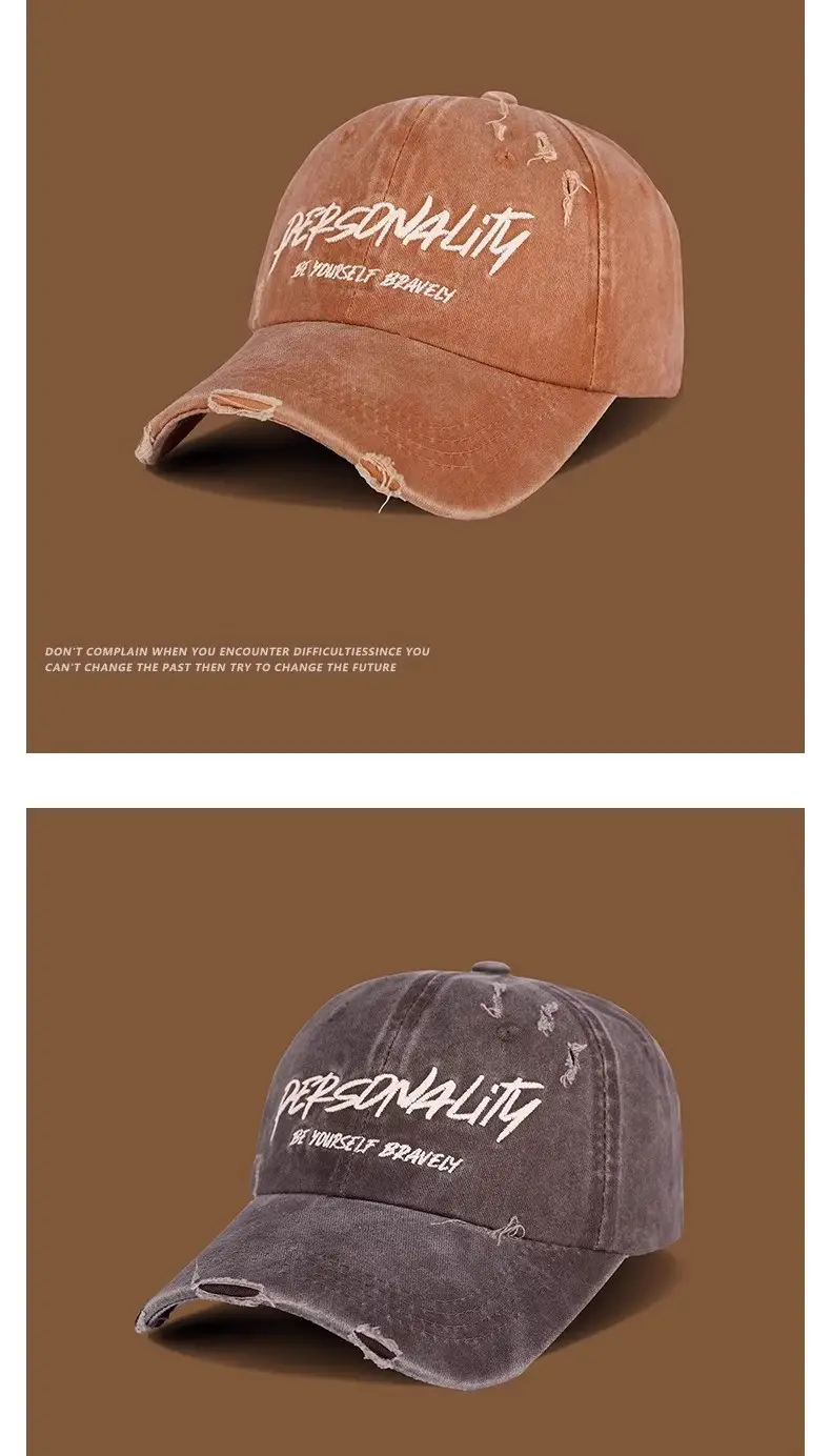 Women Denim Baseball Cap Large Circumference Face-Slimming — feature 13