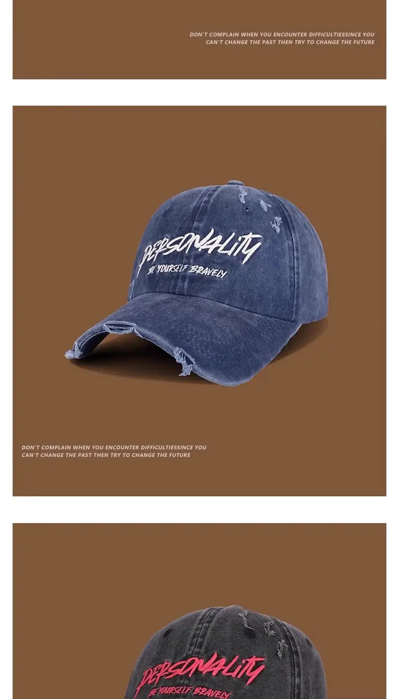 Women Denim Baseball Cap Large Circumference Face-Slimming — feature 14