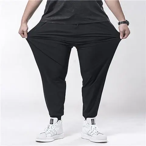 Cross-Border Autumn and Winter Warm Pants Casual Pants Men's Large Size Outer Wear Elastic Sports Pants Fleece-Lined Thickeneded Drawstring Pants