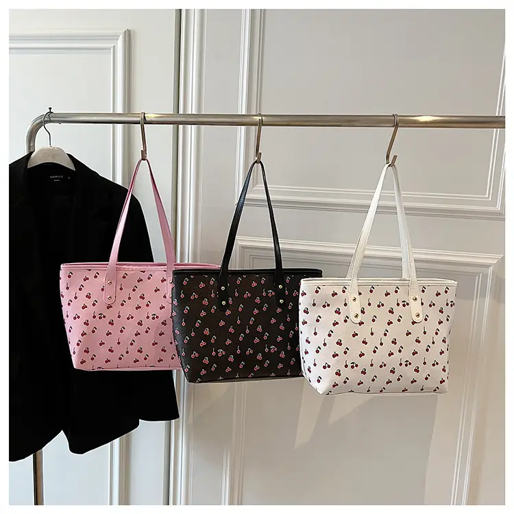2025 Printed Women's Heart Tote Bag White — feature 18