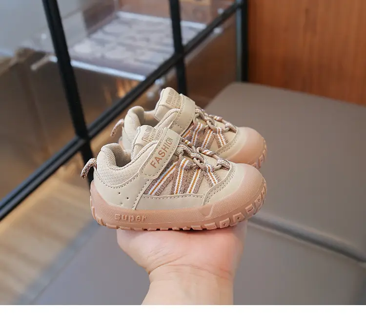 Fashion Toddler Shoes Autumn New Model for Boys and Girls, Stable Baby Shoes, Soft Sole Closed-Toe Anti-Kick Anti-Slip Functional Shoes — feature 10