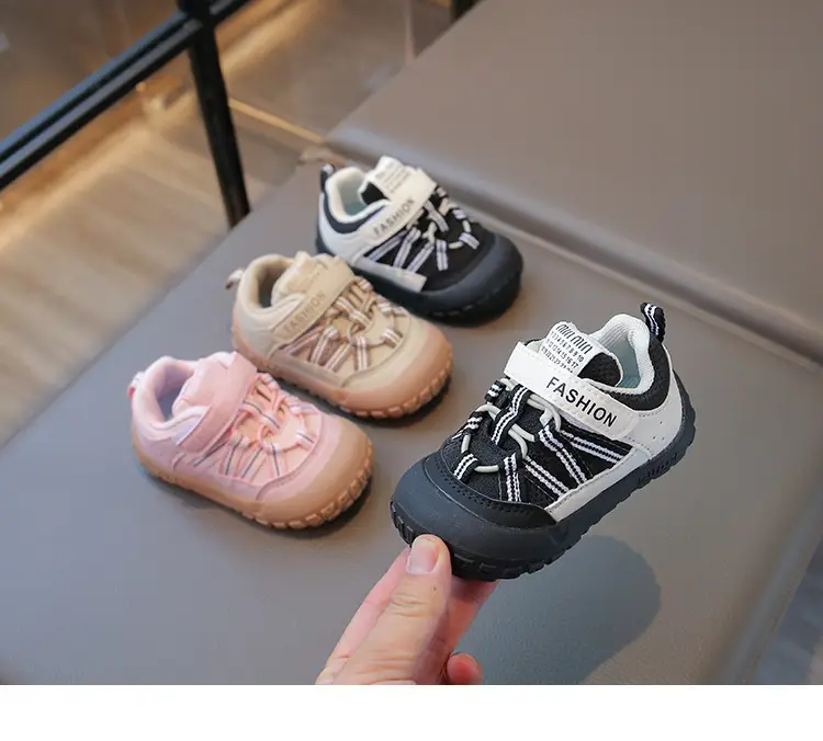 Fashion Toddler Shoes Autumn New Model for Boys and Girls, Stable Baby Shoes, Soft Sole Closed-Toe Anti-Kick Anti-Slip Functional Shoes — feature 8