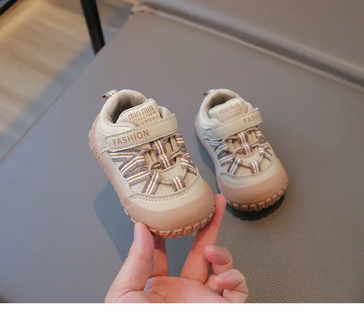 Fashion Toddler Shoes Autumn New Model for Boys and Girls, Stable Baby Shoes, Soft Sole Closed-Toe Anti-Kick Anti-Slip Functional Shoes — feature 9