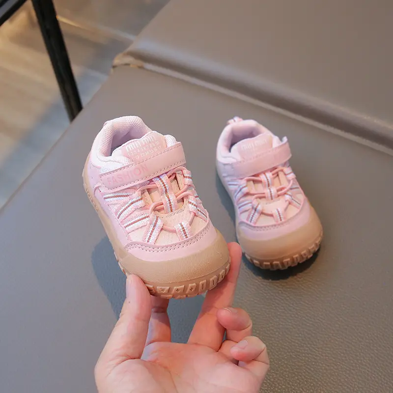 Fashion Toddler Shoes Autumn New Model for Boys and Girls, Stable Baby Shoes, Soft Sole Closed-Toe Anti-Kick Anti-Slip Functional Shoes