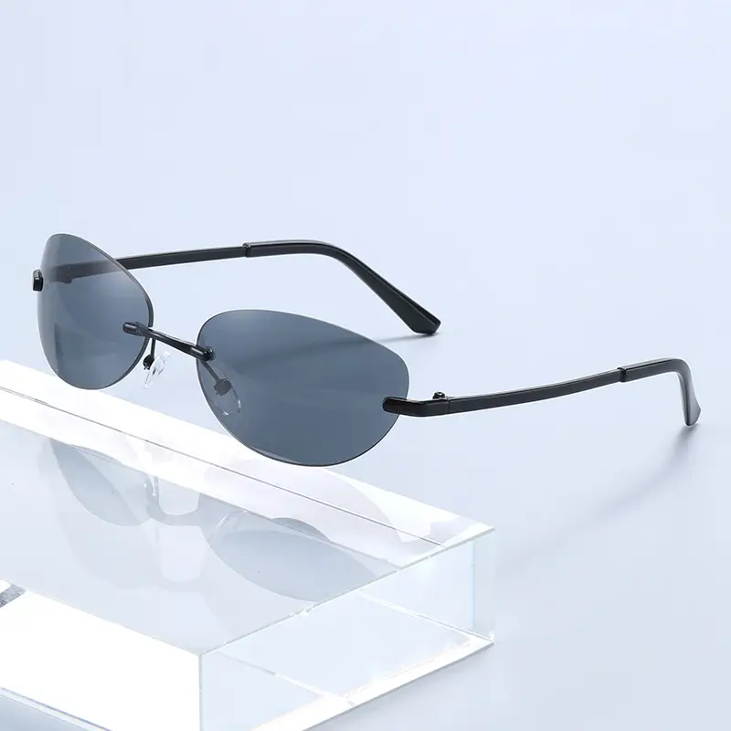 Modern Frameless Sunglasses with UV Protection - Image 8