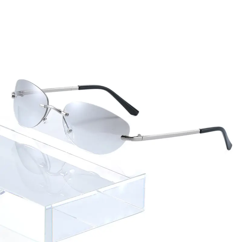 Modern Frameless Sunglasses with UV Protection - Image 9