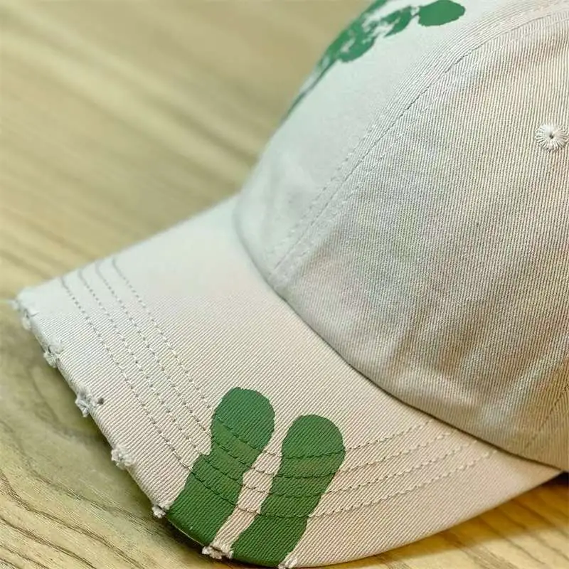Men's White Palm Print Baseball Cap Spring Summer Trendy — feature 13