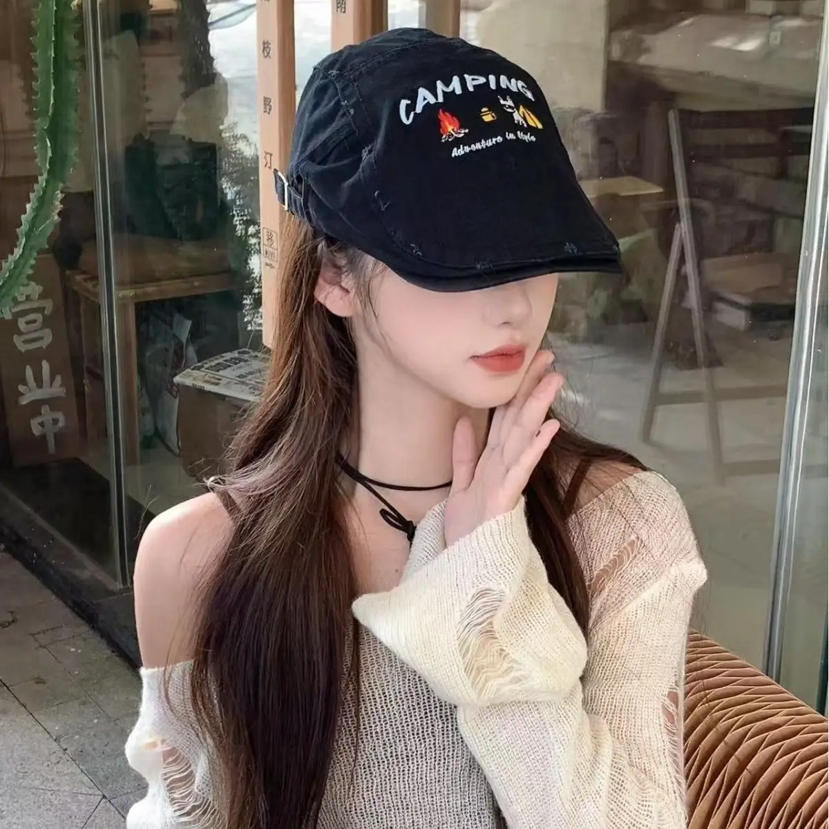 Japanese Style Washed Baseball Cap for Women - Image 9