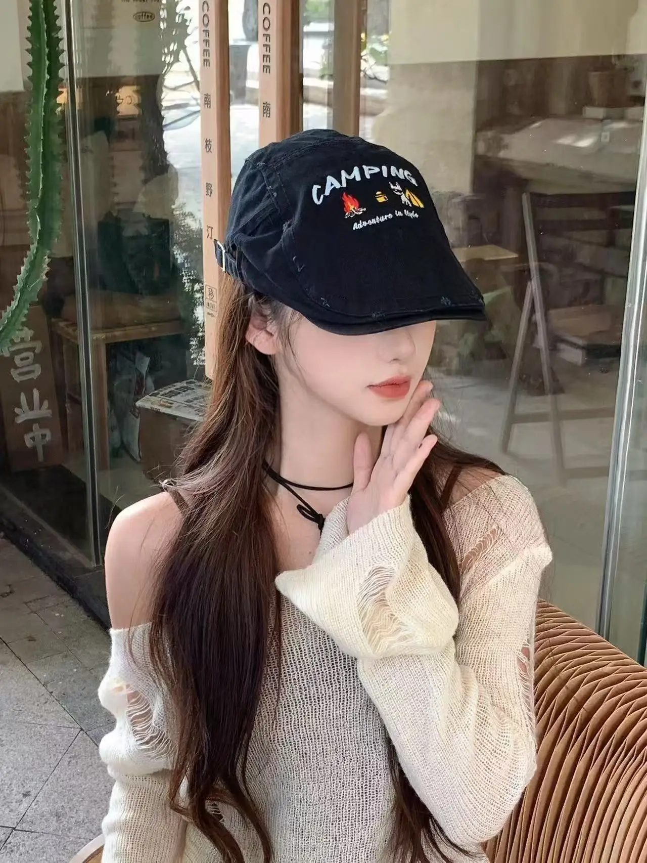 Japanese Style Washed Baseball Cap for Women — feature 4