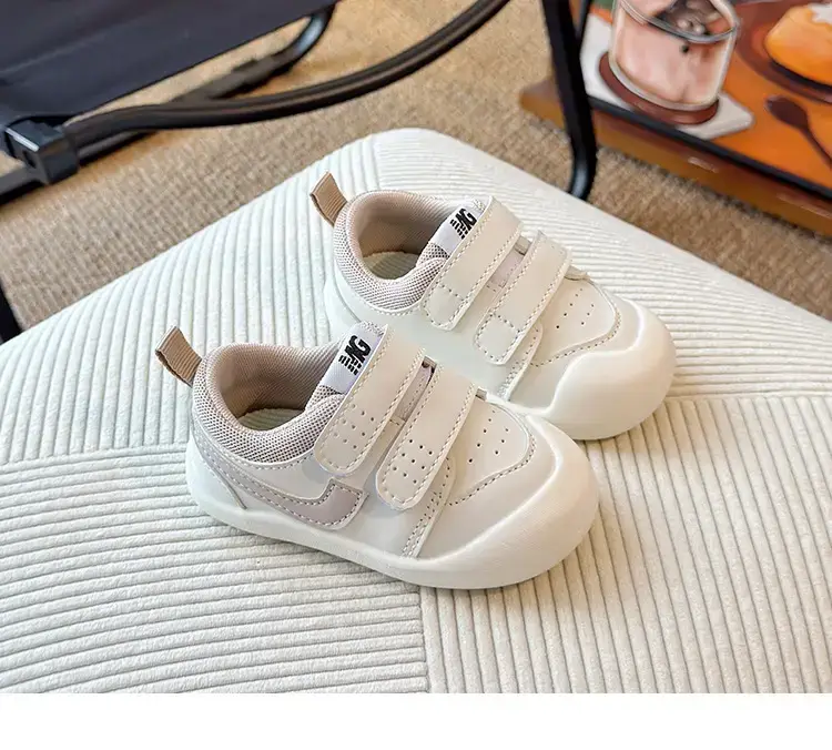 White Velcro Baby Shoes 0-1-3Yrs Soft Sole — feature 16