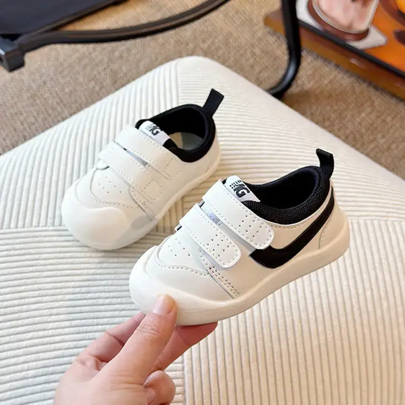 White Velcro Baby Shoes 0-1-3Yrs Soft Sole