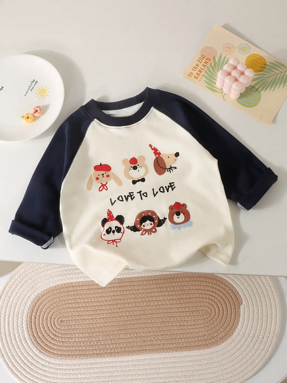 Wicky Cat Cotton Long Sleeve T-Shirt for Boys Girls