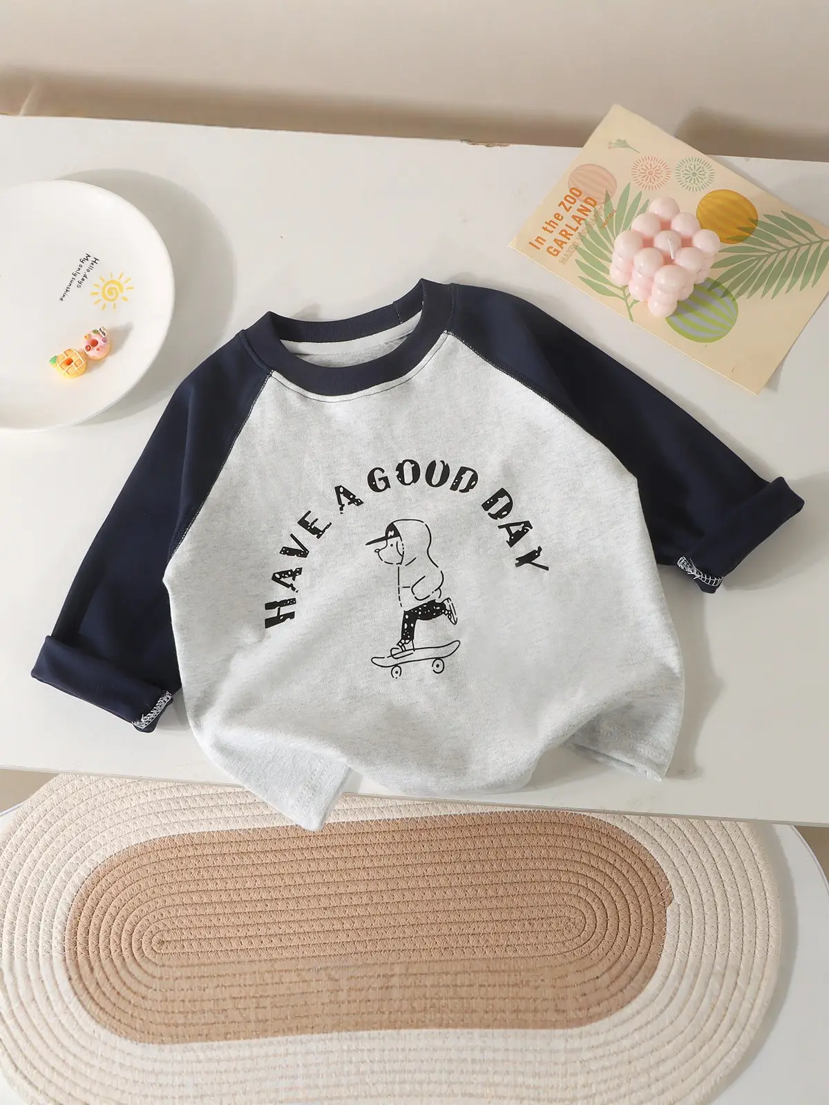 Wicky Cat Cotton Long Sleeve T-Shirt for Boys Girls