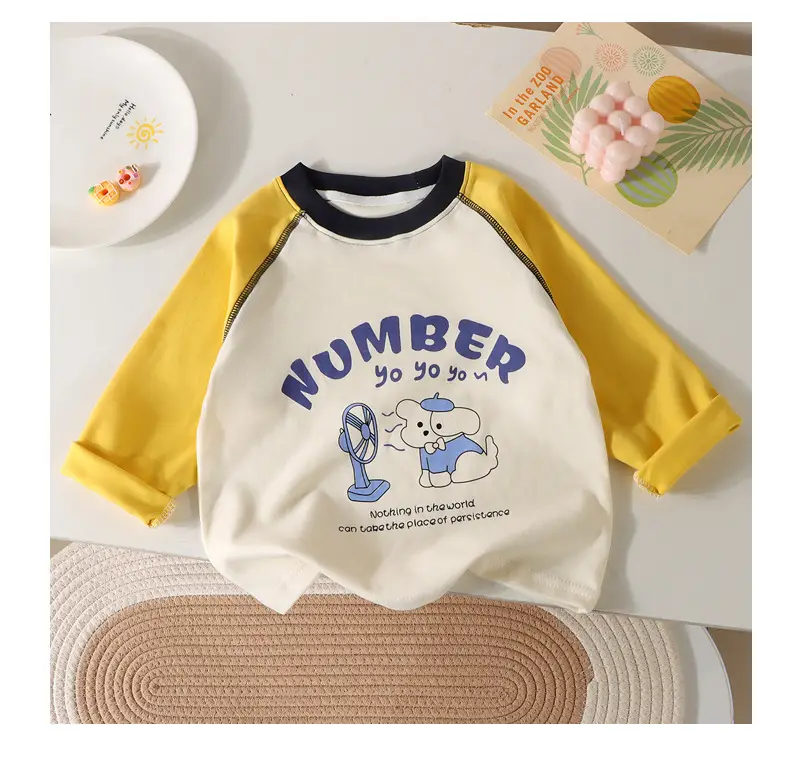 Wicky Cat Cotton Long Sleeve T-Shirt for Boys Girls — feature 12