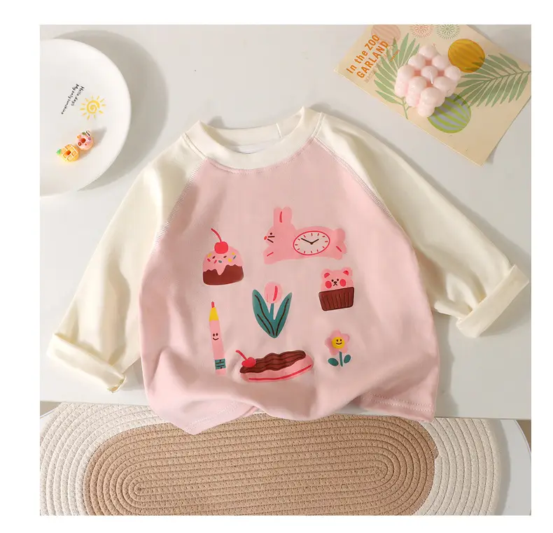 Wicky Cat Cotton Long Sleeve T-Shirt for Boys Girls — feature 14