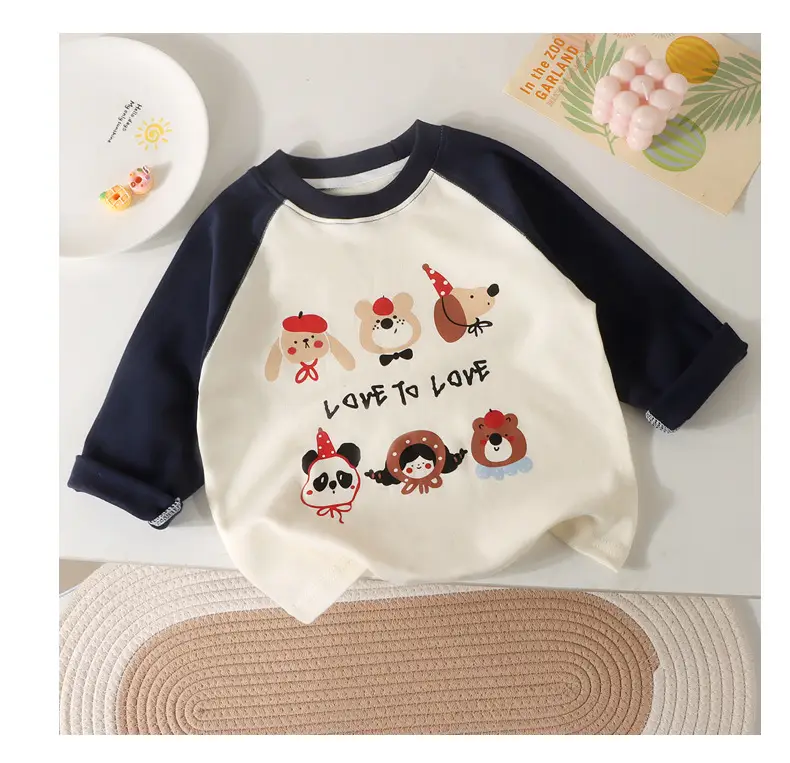 Wicky Cat Cotton Long Sleeve T-Shirt for Boys Girls — feature 15