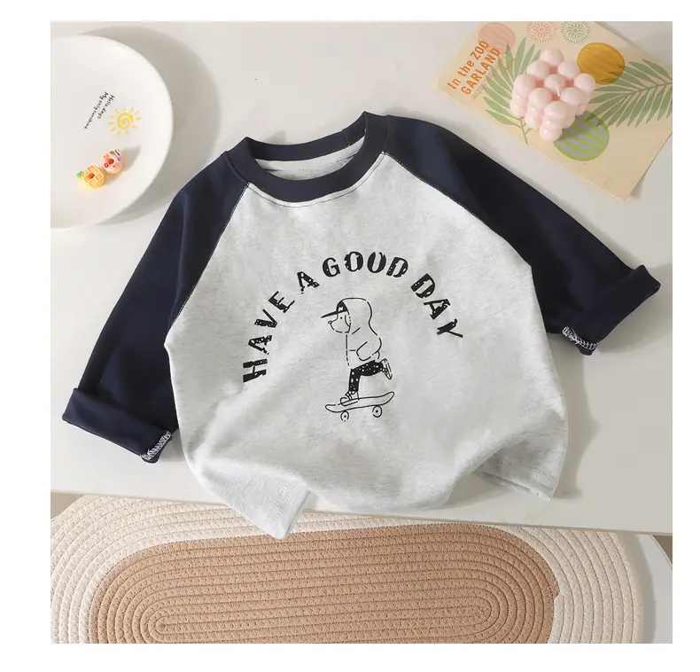 Wicky Cat Cotton Long Sleeve T-Shirt for Boys Girls — feature 16