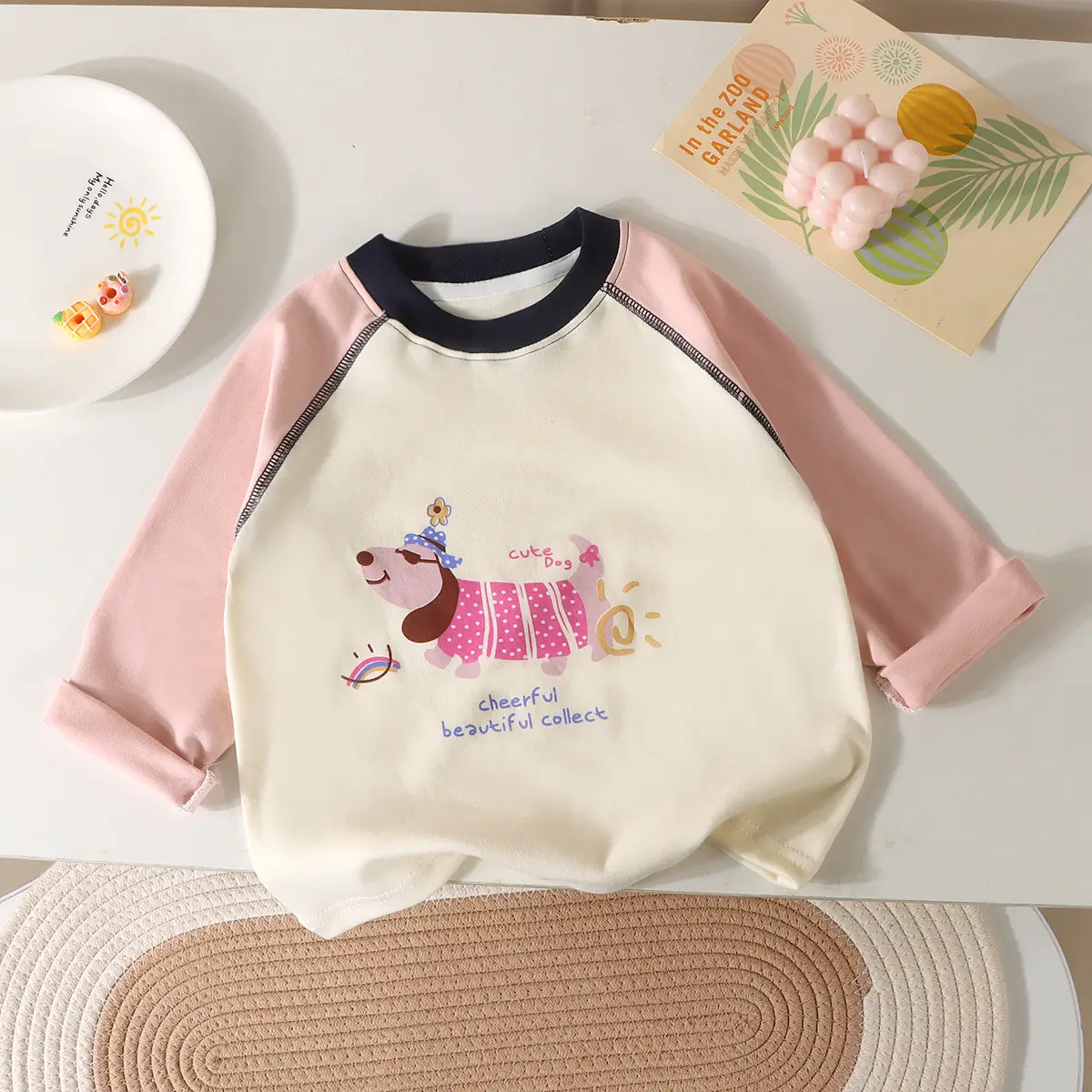 Wicky Cat Cotton Long Sleeve T-Shirt for Boys Girls
