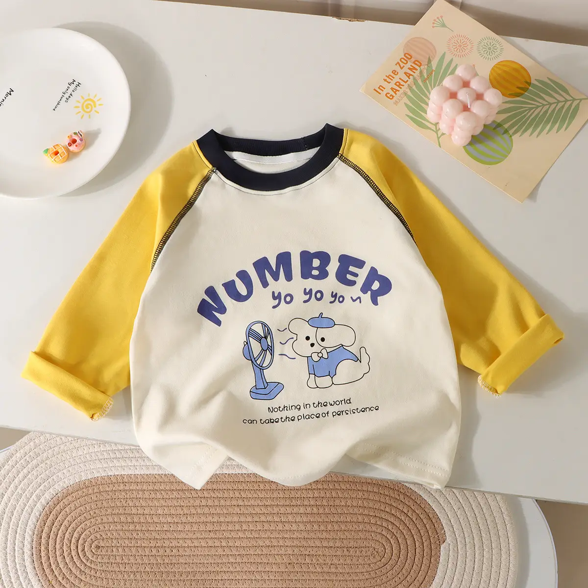 Wicky Cat Cotton Long Sleeve T-Shirt for Boys Girls