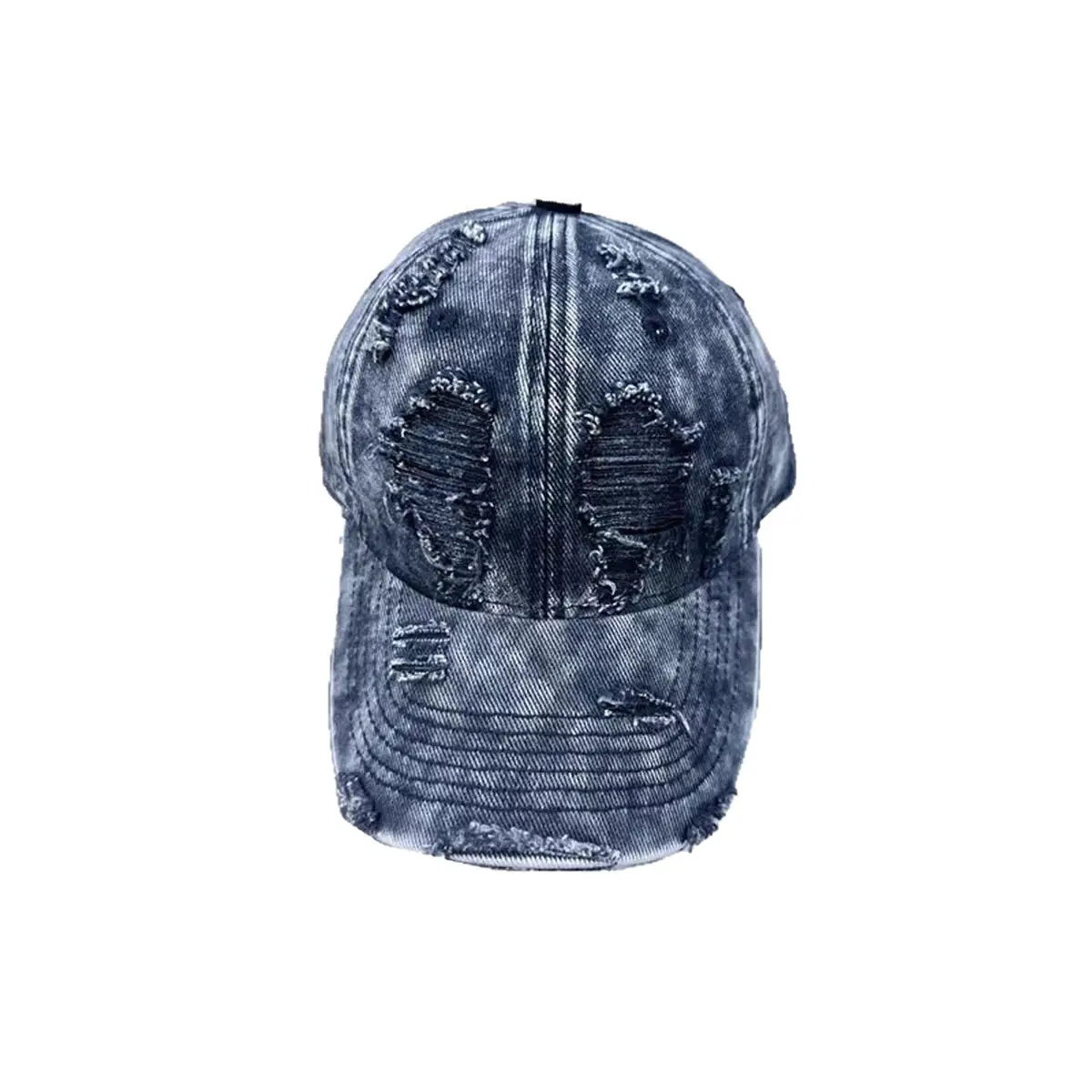 Women Distressed Beaded Cap Summer Face Smaller - Image 13