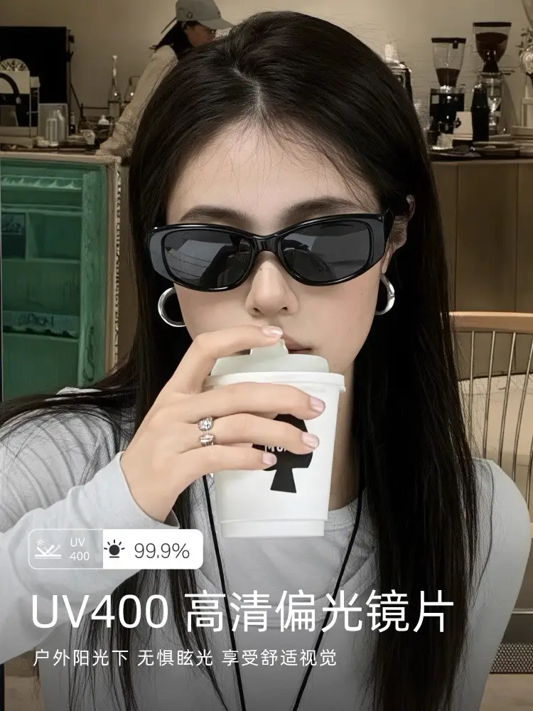 Square Frame UV400 Sunglasses Milky White Fake Acetate β feature 10
