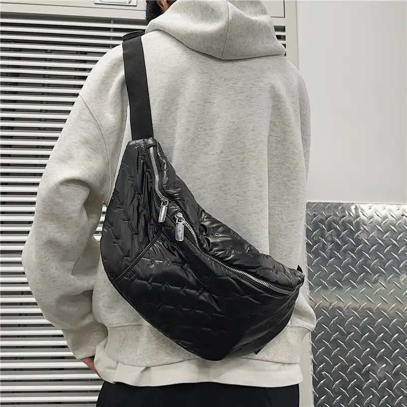 Japanese Style Black Crossbody Bag Large Capacity
