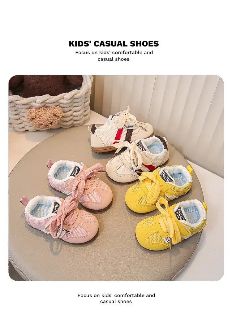 Baby Casual Sports Shoes White Brown Red 2025 — feature 1