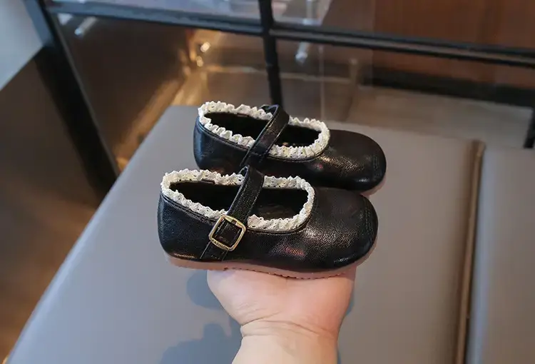 Korean Style Girls Leather Shoes Lace Baby Toddler Shoes — feature 14