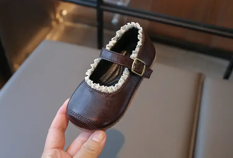 Korean Style Girls Leather Shoes Lace Baby Toddler Shoes — feature 15