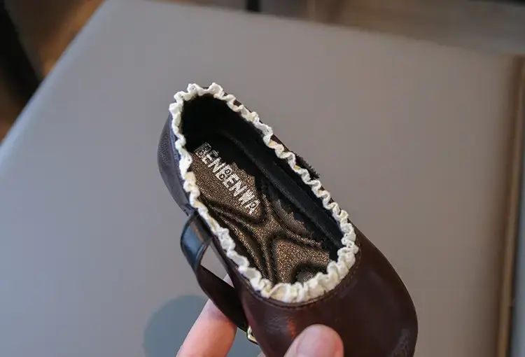 Korean Style Girls Leather Shoes Lace Baby Toddler Shoes — feature 21