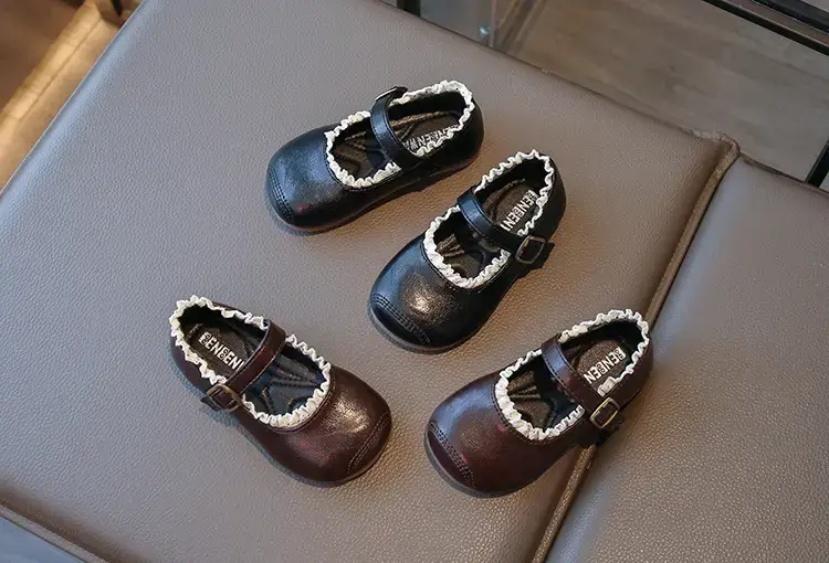 Korean Style Girls Leather Shoes Lace Baby Toddler Shoes — feature 3