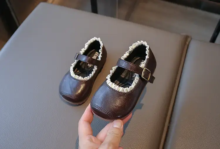 Korean Style Girls Leather Shoes Lace Baby Toddler Shoes — feature 5