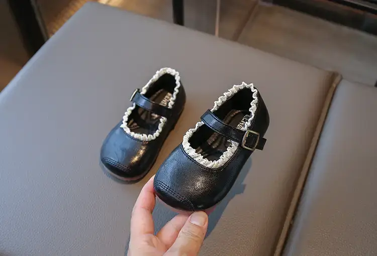 Korean Style Girls Leather Shoes Lace Baby Toddler Shoes — feature 6